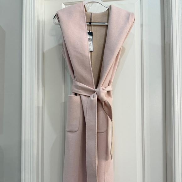 BCBG Nadia Belted Wrap Coat, pink, Size XS, NWT - Picture 1 of 5